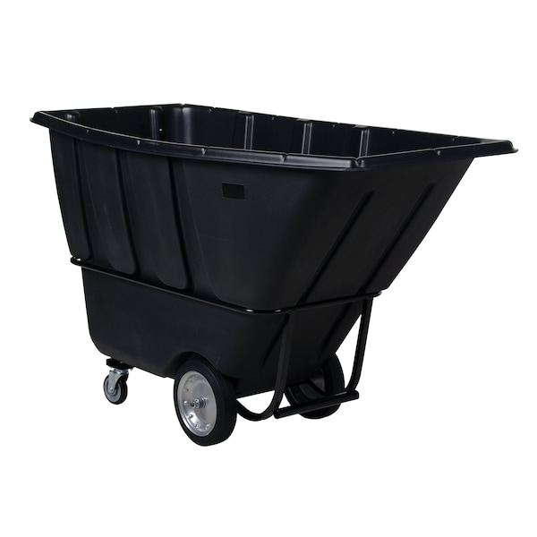 Vestil Heavy Duty Tilt Truck 1 Cubic Yard 2100 lb Black TDT-100-HD-BLACK - main